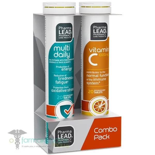 Pharmalead Combo Pack Multi Daily &amp; Vitamin C 1000mg, 2x20eff.tabs