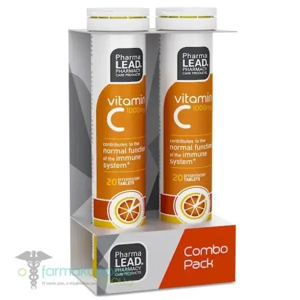 Pharmalead Combo Pack Vitamin C 1000mg, 2x20eff.tabs