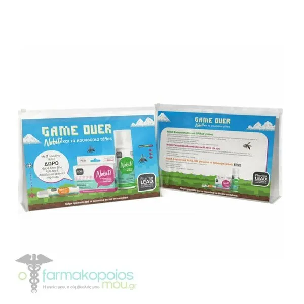 Pharmalead Game Over Promo with Nobit Insect Repellent Spray, 100ml, Nobit Insect Repellent Patches, 24pcs & FREE Nobit Soothing After Bite Roll-On, 20ml