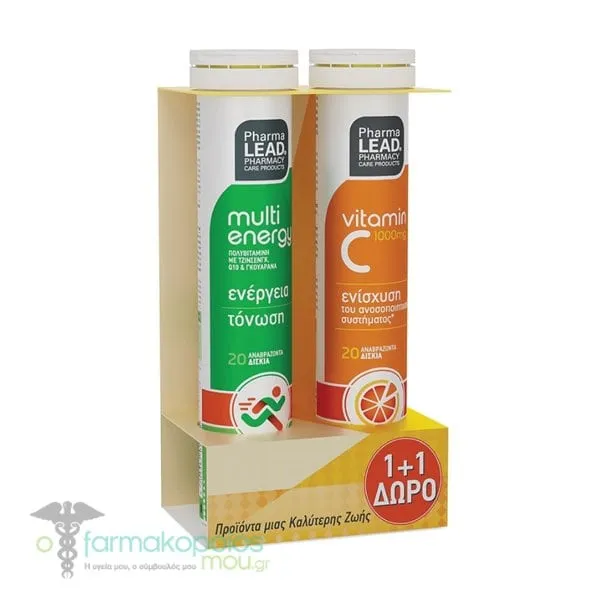 Pharmalead Promo 1+1 Multi Energy & Vitamin C 1000mg, 2x20eff.tabs