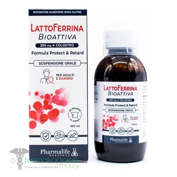 Pharmalfe Lattoferrin Bioactive 200mg+Colostro, 200ml