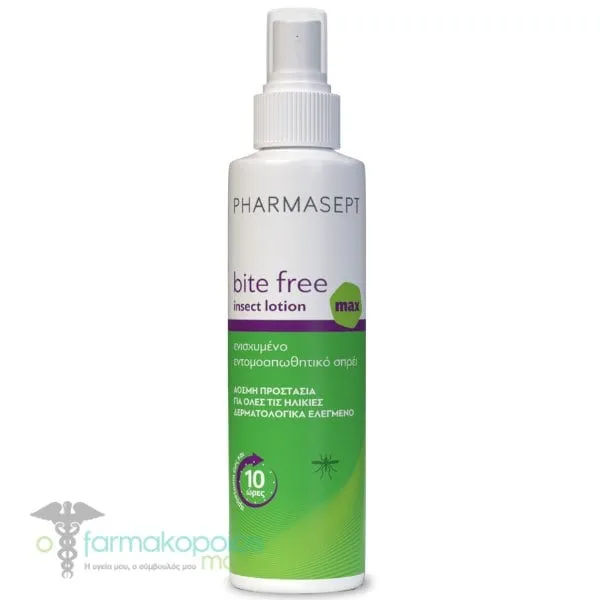 Pharmasept Bite Free Incect Lotion Max Ενισχυμένη Εντομοαπωθητική Λοσιόν, 100ml