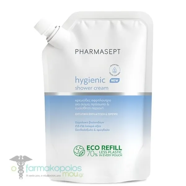 Pharmasept Hygienic Shower Cream Refill Aνταλλακτικό Κρεμώδες Αφρόλουτρο για Ενυδάτωση & Θρέψη, 900ml