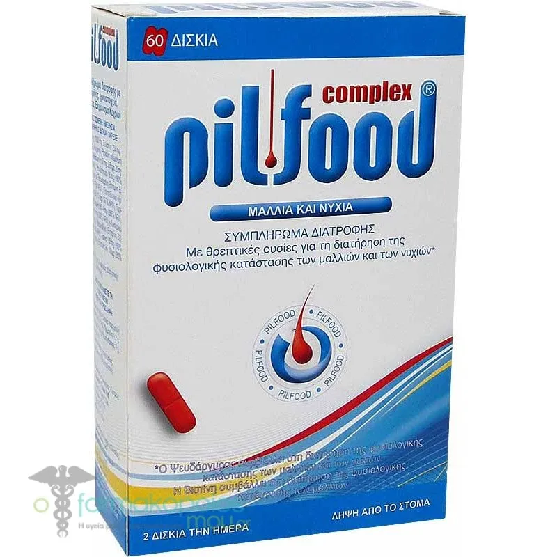 Pharmazac Pilfood Complex for Hair Loss, 60tabs