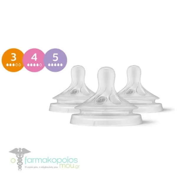 Philips Avent Natural Response Θηλές Σιλικόνης για 0m+, 3τεμ