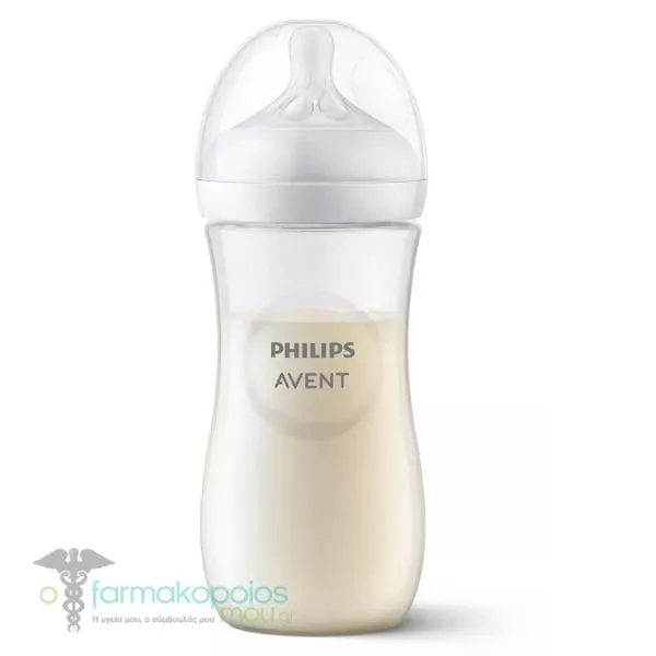 Philips Avent Natural Response Plastic Baby Bottle 3m+ (SCY906/01), 330ml