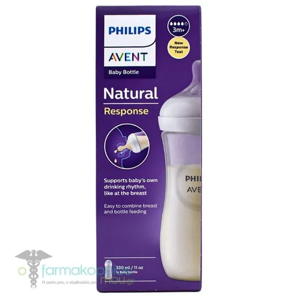 Philips Avent Natural Response (SCY906/01) Πλαστικό Μπιμπερό Ροής 4, 330ml