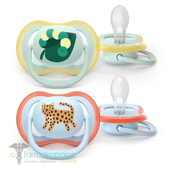 Philips Avent Ultra Air Ορθοδοντικές Πιπίλες Σιλικόνης 0-6m, 2τεμ