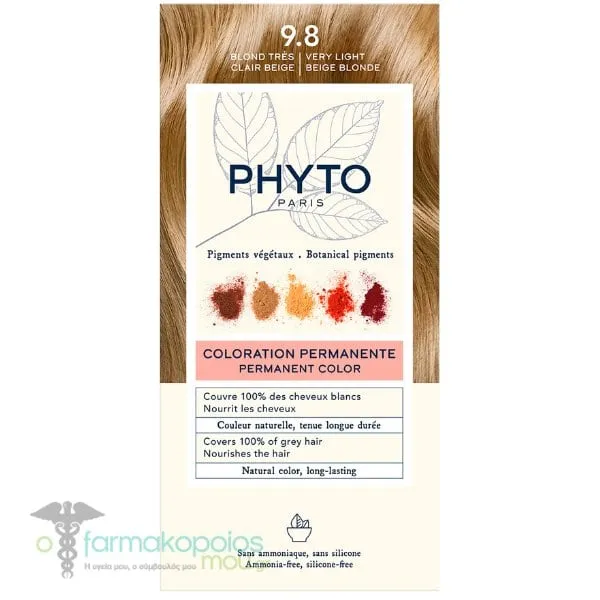 Phyto PhytoColor No9.8 Very Light Beige Blonde, 1pc