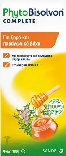 PhytoBisolvon Complete Dry & Productive Cough Syrup, 180g