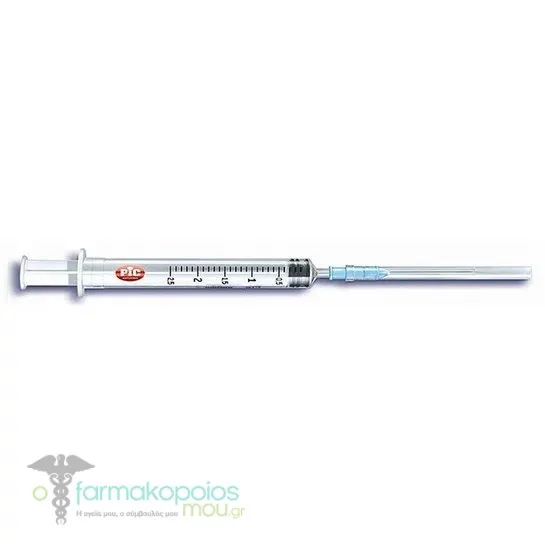 Pic Disposable Syringe with Needle 21G x 1 1/2'', 2.5ml