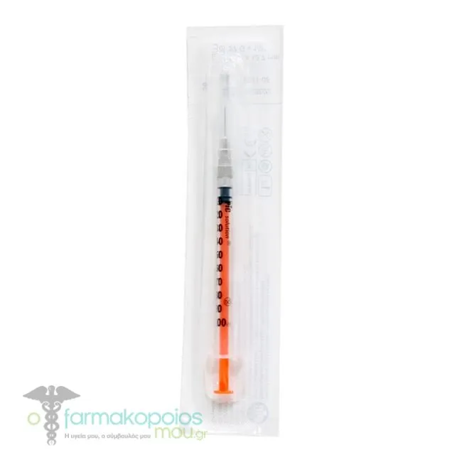 Pic Disposable Syringe with Needle 27G x 1/2" (0.40 x 12.7mm), 1ml
