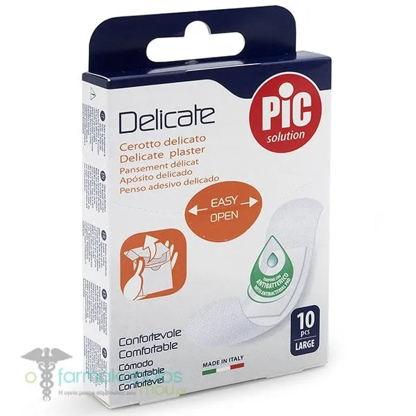 Pic Solution Delicate Plasters Απαλά Τσιρότα για το Ευαίσθητο Δέρμα Large (25x72mm), 10τεμ