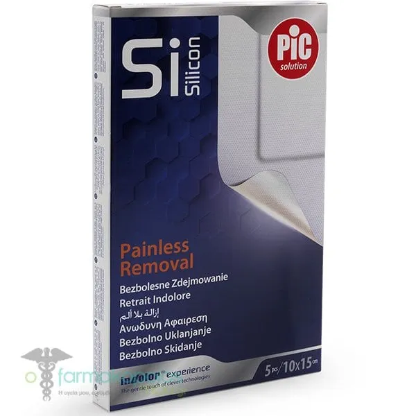 Pic Solution Si Silicon Painless Removal Plaster Αυτοκόλλητα Επιθέματα (10x15cm), 5τεμ