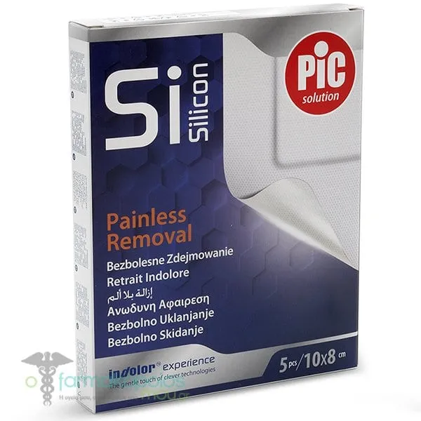 Pic Solution Si Silicon Painless Removal Plaster Αυτοκόλλητα Επιθέματα (10x8cm), 5τεμ
