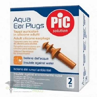 Pic Solution Sport Aqua Silicone Ear Plugs for Adults, 2pcs