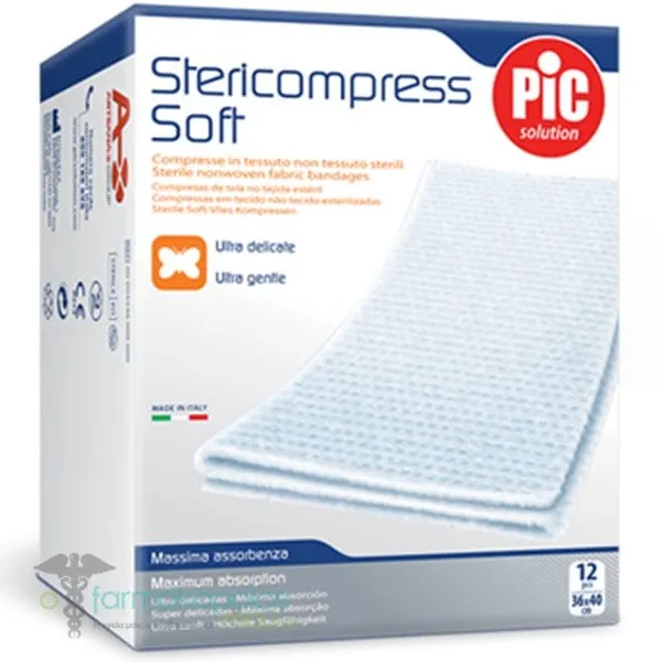 Pic Stericompress XL Sterile Gauze 36x40cm, 12pcs