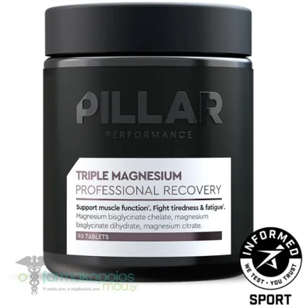 Pillar Performance Triple Magnesium Professional Recovery, 90tabs