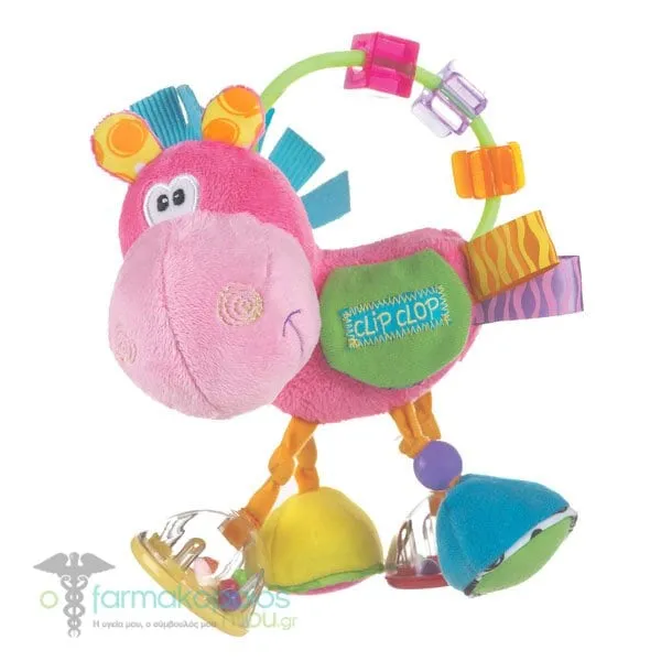 PLAYGRO TOY BOX CLOPETTE ACTIVITY RATTLE PINK