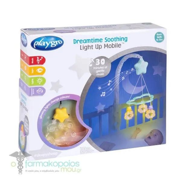 PlayGro Dreamtime Soothing Light Up Mobile 0-5m, 1τεμ