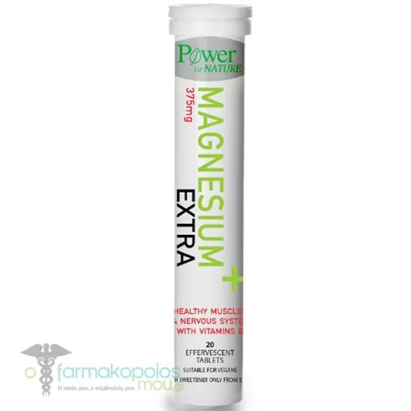 Power of Nature Magnesium Extra 375mg, 20eff.tabs