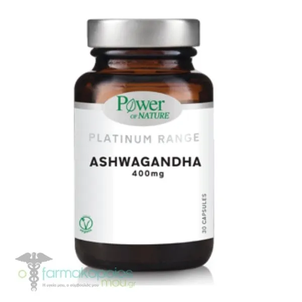 Power of Nature Platinum Range Ashwagandha 400mg, 30caps