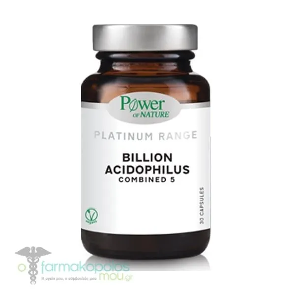 Power of Nature Platinum Range Billion Acidophilus Combined 5, 30caps