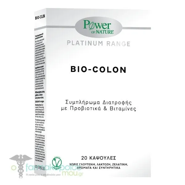 Power of Nature Platinum Range Bio-Colon, 20caps