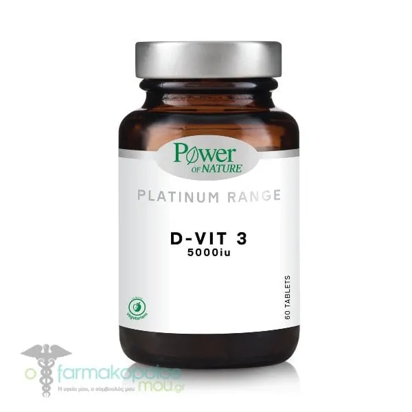 Power of Nature Platinum Range D-Vit3 5000iu, 60tabs