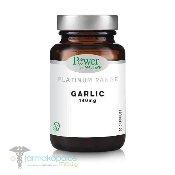 Power of Nature Platinum Range Garlic 140mg, 30caps