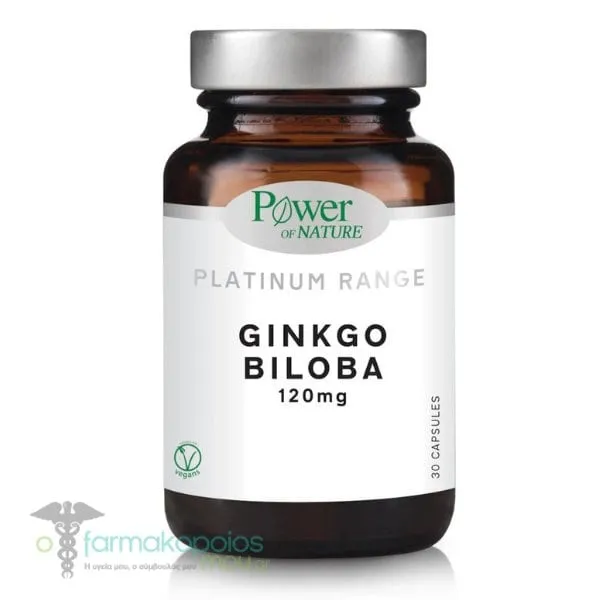 Power of Nature Platinum Range Ginkgo Biloba 120mg, 30caps