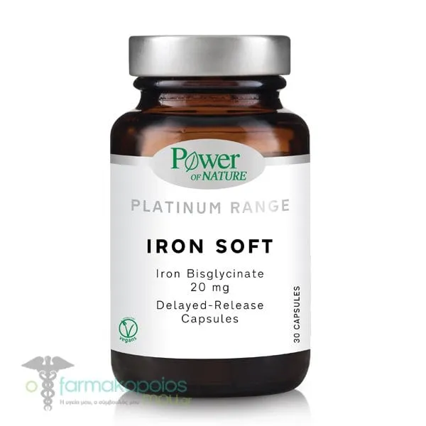 Power of Nature Platinum Range Iron Soft, 30caps