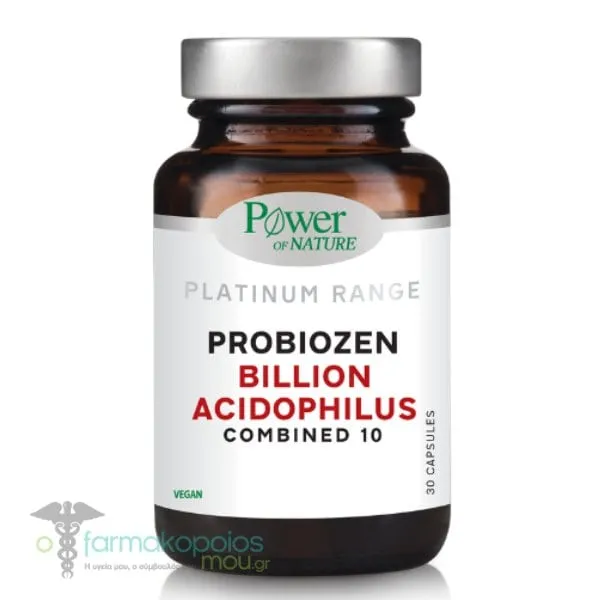 Power of Nature Platinum Range Probiozen Billion Acidophilus Combined 10, 30caps