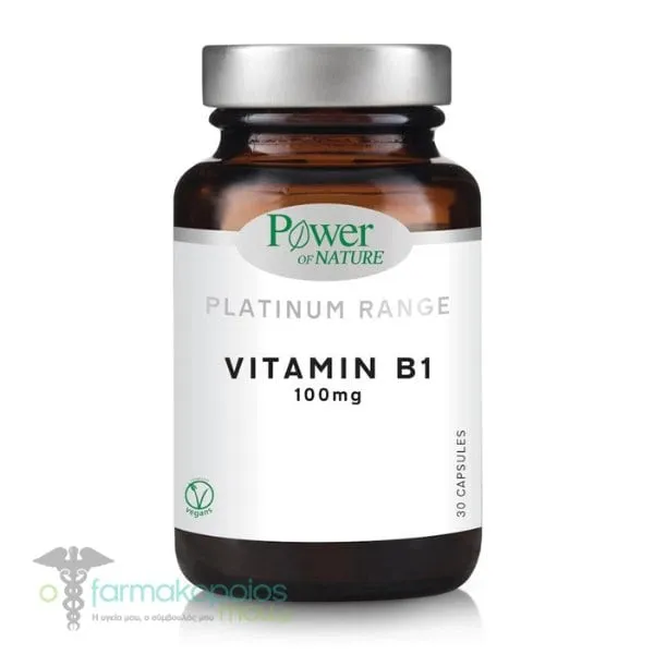 Power of Nature Platinum Range Vitamin B1 100mg, 30caps