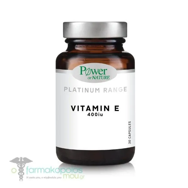Power of Nature Platinum Range Vitamin E 400iu, 30caps