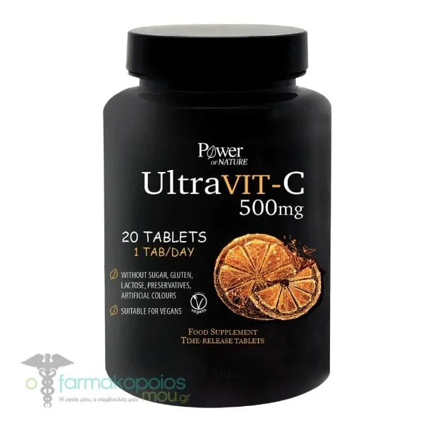 Power of Nature Ultravit-C 500mg, 20tabs