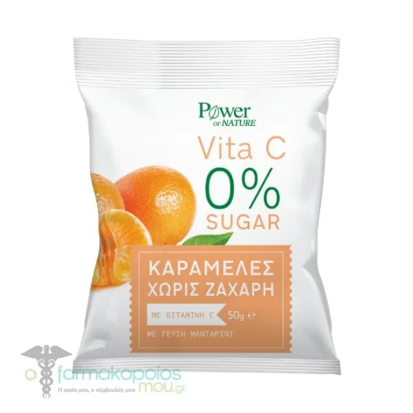 Power of Nature Vita C 0% Sugar Lozenges with Vitamin C, 50g