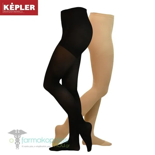 Powerpharm Kepler Graduated Compression Orthopedic Tights (40DEN | Class 1, 8-11mmHg), 1pc - 002 Μαύρο