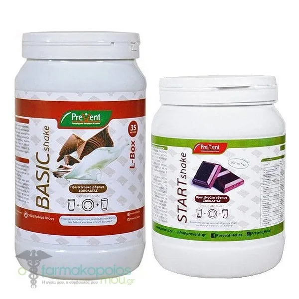 Prevent Promo Start Shake Chocolate, 430gr & Basic Shake L - Box Chocolate, 581gr, 1set