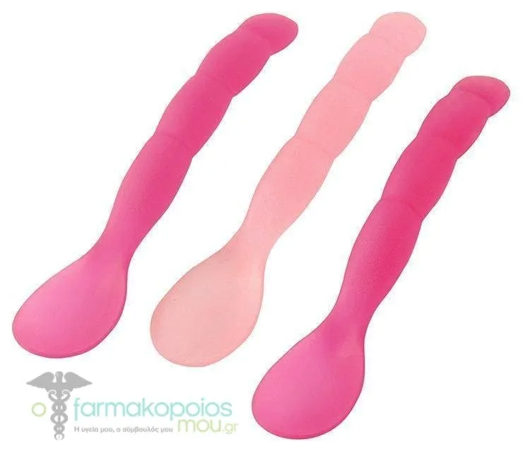 Primamma Soft Spoon 6m+, 3pcs - Ρόζ