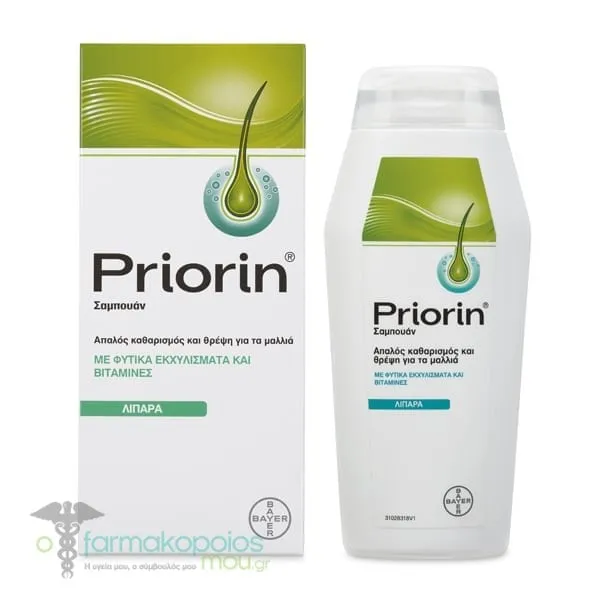 Priorin Shampoo for Oily Hair with Plant Extracts & Vitamins, 200ml