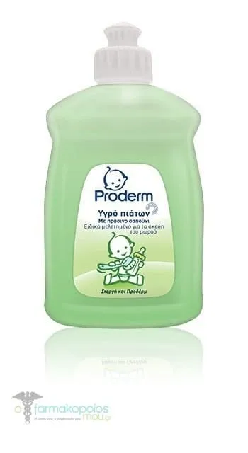 Proderm Dishwashing Liquid with Green Soap, 500ml