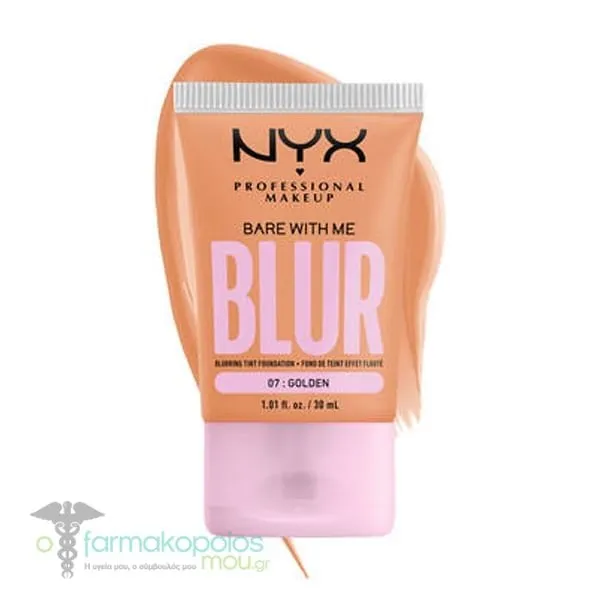 ΝΥΧ PROFESSIONAL MAKE UP Bare With Me Blur Tint Foundation, 30ml - 07 Golden