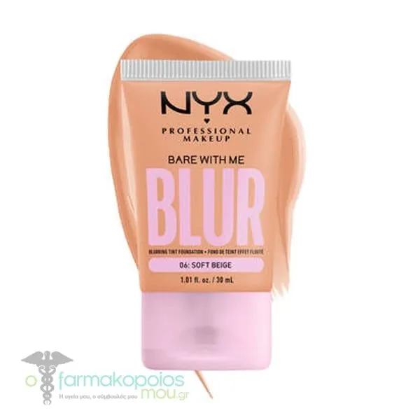 ΝΥΧ PROFESSIONAL MAKE UP Bare With Me Blur Tint Foundation, 30ml - 06 Soft Beige