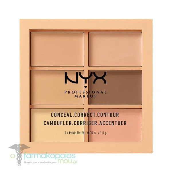 ΝΥΧ PROFESSIONAL MAKE UP Conceal, Correct, Contour Palette, 1,5gr - LIGHT