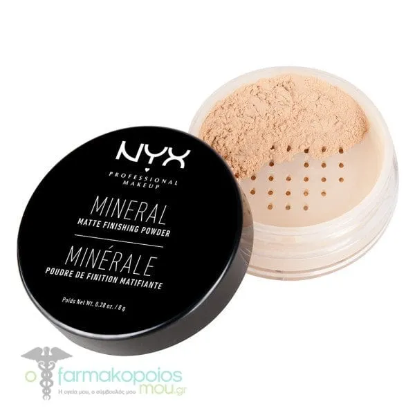 ΝΥΧ PROFESSIONAL MAKE UP Mineral Matte Finishing Powder, 8gr - 01 Light/Medium