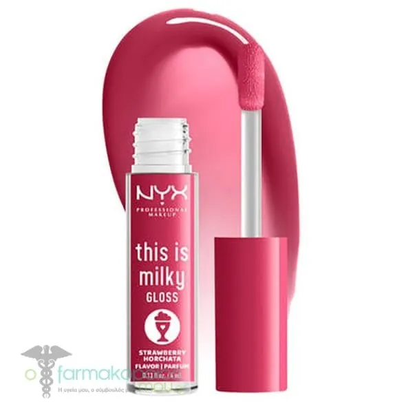 ΝΥΧ PROFESSIONAL MAKE UP This is Milky Gloss Milkshakes, 4ml - Strawberry Horchata