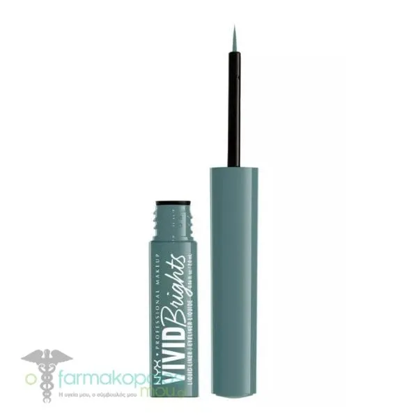 ΝΥΧ PROFESSIONAL MAKE UP Vivid Brights Colored Liquid Eyeliner, 2ml - 01 Cyan Simp