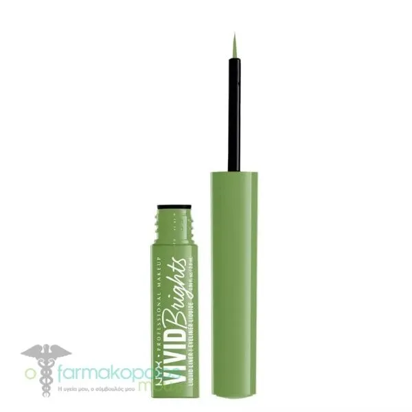 ΝΥΧ PROFESSIONAL MAKE UP Vivid Brights Colored Liquid Eyeliner, 2ml - 02 Chosted Green