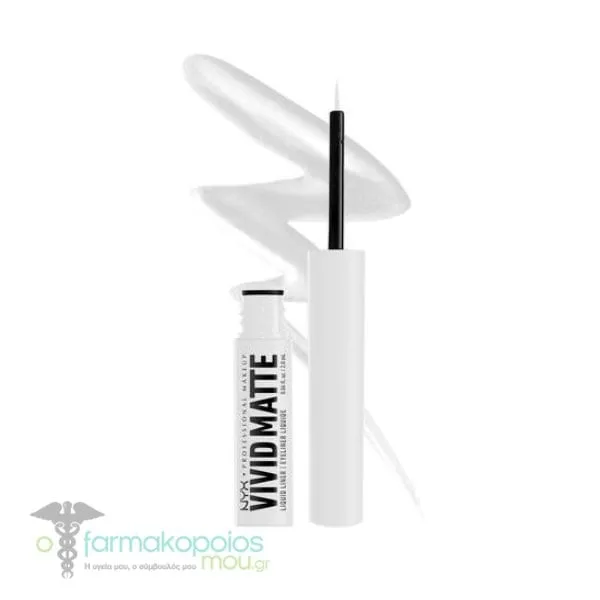 ΝΥΧ PROFESSIONAL MAKE UP Vivid Matte Liquid Liner, 2ml - White